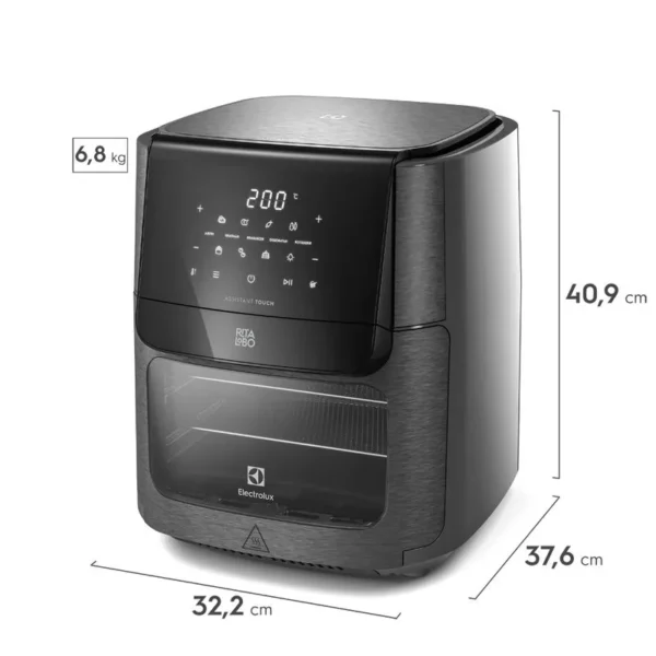 Air Fryer Oven Electrolux por Rita Lobo 12L Digital Grafite Experience 1700W - #2232 - Imagem 2